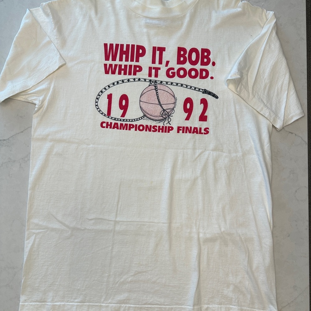 Vintage Bobby Knight t shirt Indiana University 1992 Basketball Championship